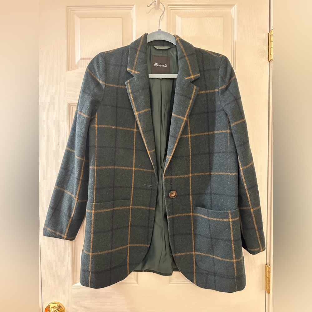 Madewell Larsen Blazer in Windowpane, Small